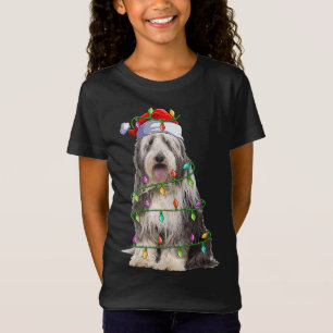 Bearded Collie Dog Lover Xmas Santa Bearded Collie T-Shirt