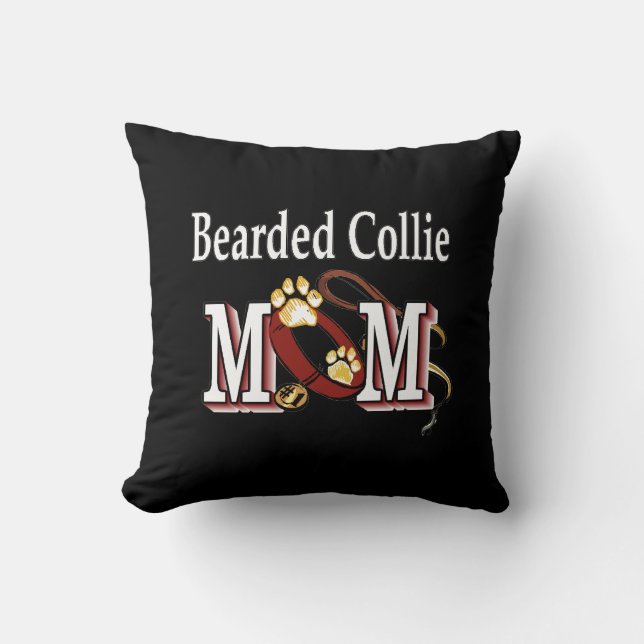 Bearded Collie Dog MOM Cushion (Front)