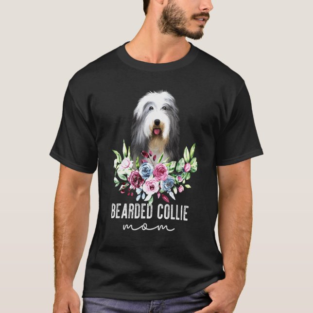 Bearded Collie Dog Mum T-Shirt (Front)