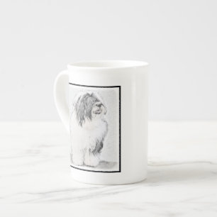 Bearded Collie Drawing - Cute Original Dog Art Bone China Mug