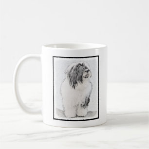 Bearded Collie Drawing - Cute Original Dog Art Coffee Mug