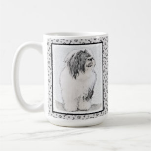 Bearded Collie Drawing - Cute Original Dog Art Coffee Mug
