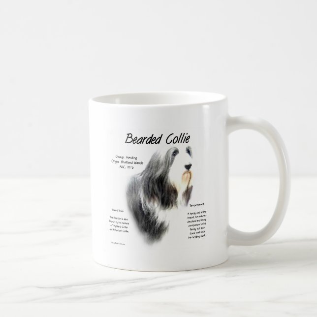 Bearded Collie History; Love Bearded Collies Coffee Mug (Right)