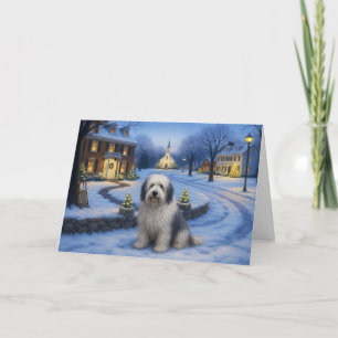 Bearded Collie Holiday Card