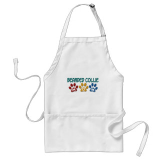BEARDED COLLIE MOM Paw Print Standard Apron
