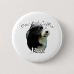 Bearded Collie Mum 2 6 Cm Round Badge