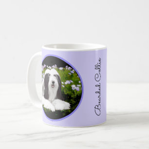 Bearded Collie Painting - Cute Original Dog Art Coffee Mug