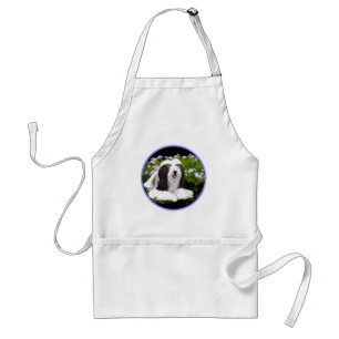 Bearded Collie Painting - Cute Original Dog Art Standard Apron