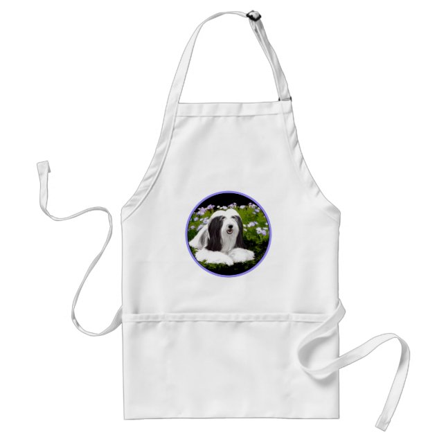 Bearded Collie Painting - Cute Original Dog Art Standard Apron (Front)