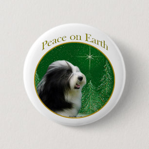 Bearded Collie Peace 6 Cm Round Badge