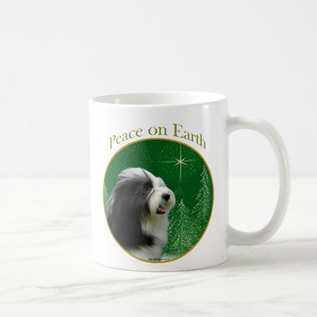 Bearded Collie Peace Coffee Mug (Right)