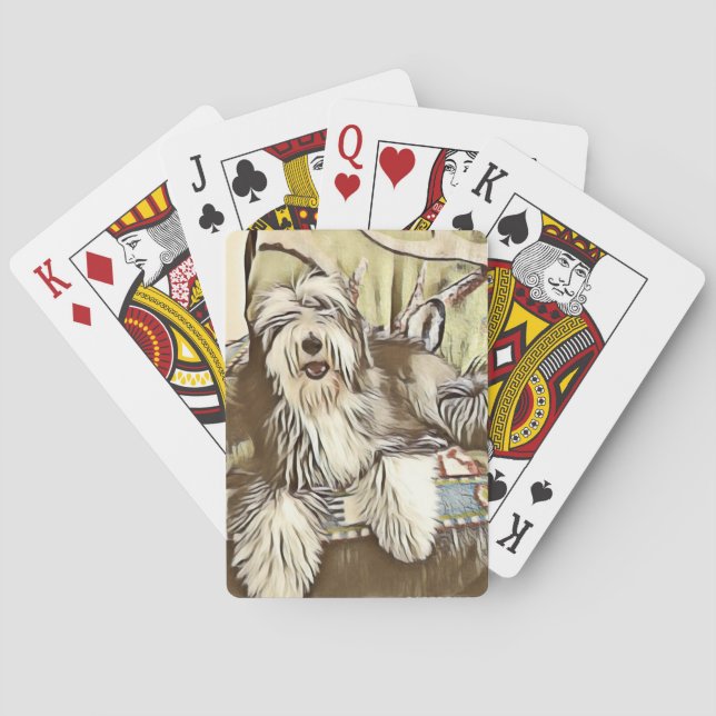 Bearded Collie Playing Cards (Back)