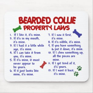BEARDED COLLIE Property Laws 2 Mouse Mat