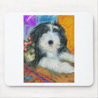 Bearded Collie Puppy Mouse Mat