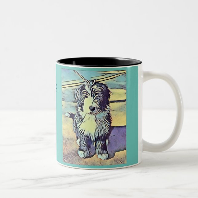 Bearded Collie Puppy Mug (Right)