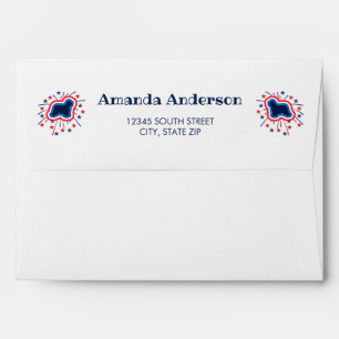 Bearded Collie Red White And Blue 4th Of July Envelope
