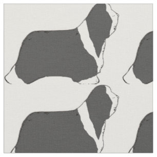 Bearded Collie silhouette.png Fabric