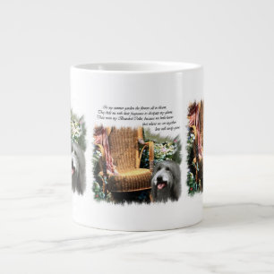 Bearded Collie Summer Garden Large Coffee Mug