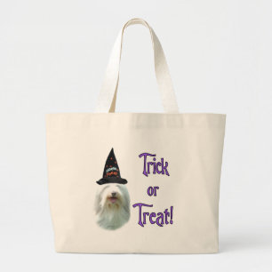 Bearded Collie Trick Large Tote Bag