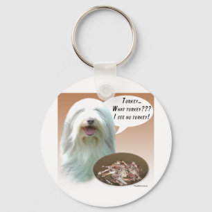 Bearded Collie Turkey Key Ring