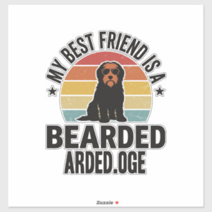 Bearded Collie Vintage Sunset Dog Lover Design_1