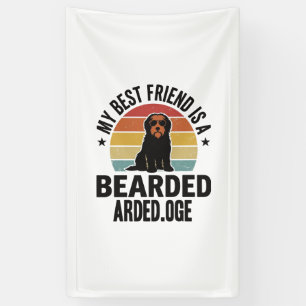 Bearded Collie Vintage Sunset Dog Lover Design_1 Banner