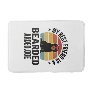 Bearded Collie Vintage Sunset Dog Lover Design_1 Bath Mat