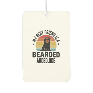 Bearded Collie Vintage Sunset Dog Lover Design_1 Car Air Freshener