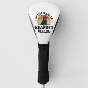Bearded Collie Vintage Sunset Dog Lover Design_1 Golf Head Cover