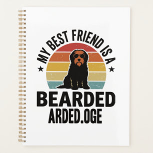 Bearded Collie Vintage Sunset Dog Lover Design_1 Planner