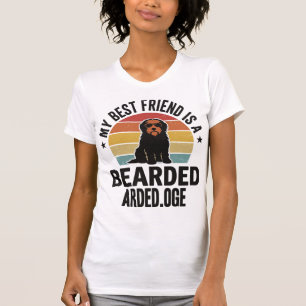 Bearded Collie Vintage Sunset Dog Lover Design_1 T-Shirt