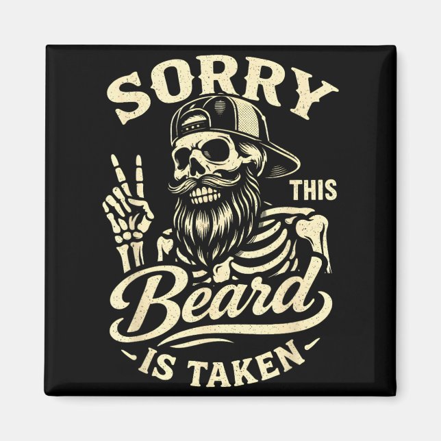 Bearded Dad Daddy Fathers Day Sorry This Beard is Magnet (Front)