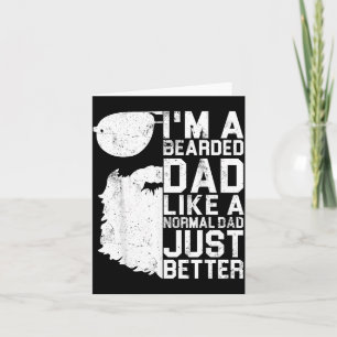 Bearded Dad Shirt Funny Beard Humour Fathers Day Card