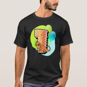 Bearded Dragon 1st Birthday  Reptile Animal Graphi T-Shirt