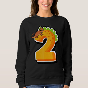 Bearded Dragon 2nd Birthday Reptile Animal Graphi Sweatshirt