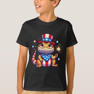 Bearded Dragon 4th Of July Independence Day Men Wo T-Shirt