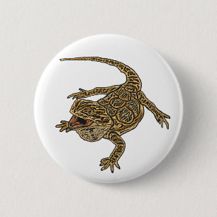 Bearded Dragon 6 Cm Round Badge