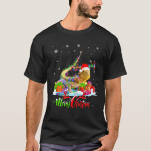 Bearded Dragon Animal Merry Christmas Party Family T-Shirt