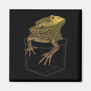 Bearded Dragon Art For Men Women Kids Bearded Drag Magnet