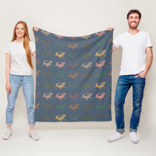 Bearded Dragon Blanket, Cosy Reptile Lover Throw Fleece Blanket