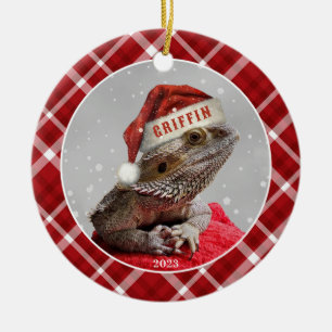 Bearded Dragon Ceramic Circle Ornament