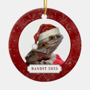Bearded Dragon Ceramic Circle Ornament