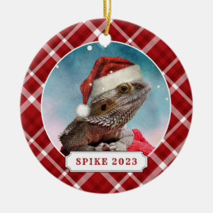 Bearded Dragon Ceramic Circle Ornament