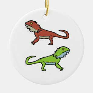 Bearded Dragon Ceramic Tree Decoration