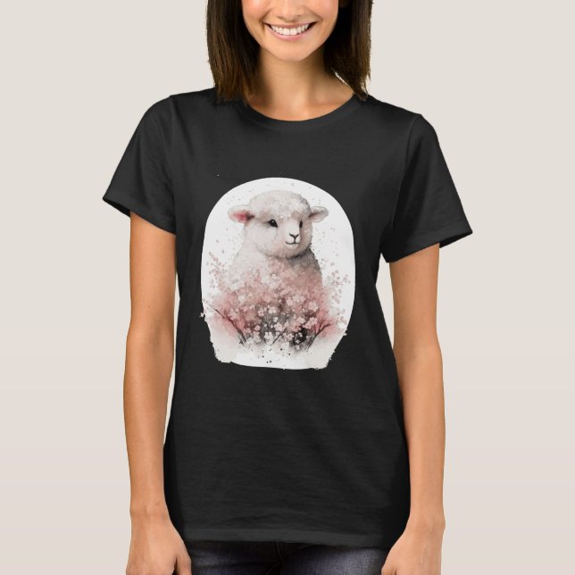 Bearded Dragon Cherry Blossom Reptile Japanese Sak T-Shirt (Front)