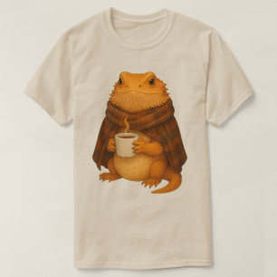 Bearded Dragon Christmas - Cosy Dragon in Blanket T-Shirt