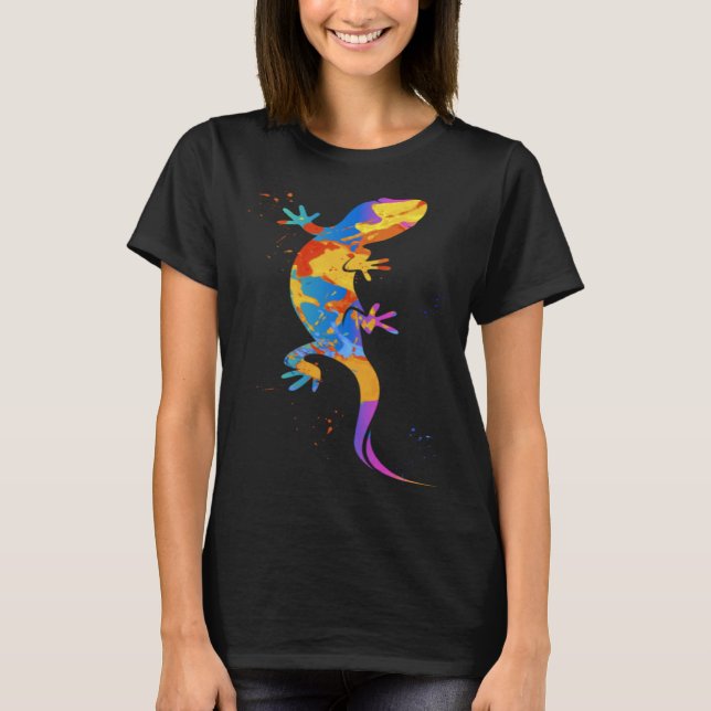 Bearded Dragon  Colorful Kids Boys Lizard T-Shirt (Front)