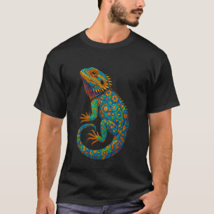 Bearded Dragon Colourful Design for Exotic Pet Ent T-Shirt