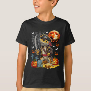 Bearded Dragon Cosplay Pirate Halloween Carved Pum T-Shirt