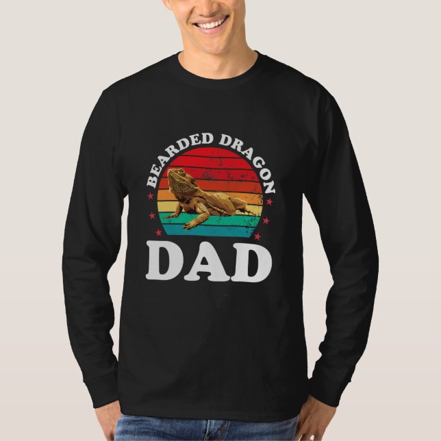 Bearded Dragon Dad Mens Beardie Funny Pet Lizard T-Shirt (Front)